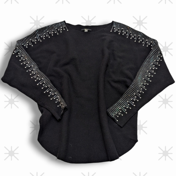 Milano Rhinestone Embellished Dolman Sweater - Picture 6 of 14